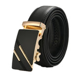 leather strap male automatic buckle belts