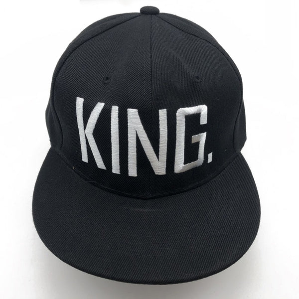 1PC KING QUEEN Embroidered Snapback Caps