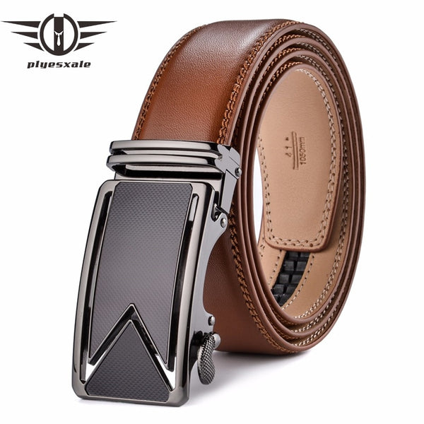 Plyesxale Men Belt 2018 Cowhide Genuine Leather Belts