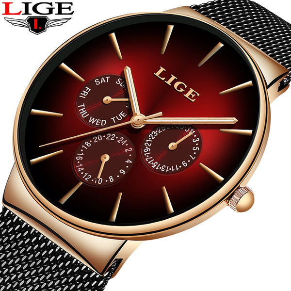 LIGE New Fashion Mens Watches