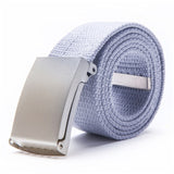 Fashion New Unisex Trousers Belts Canvas Belt metal buckle Men Women Boys Jeans belts Candy Colors Top quality110cm luxury belts