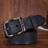FURONG Lattice Embossing Genuine Leather Belt